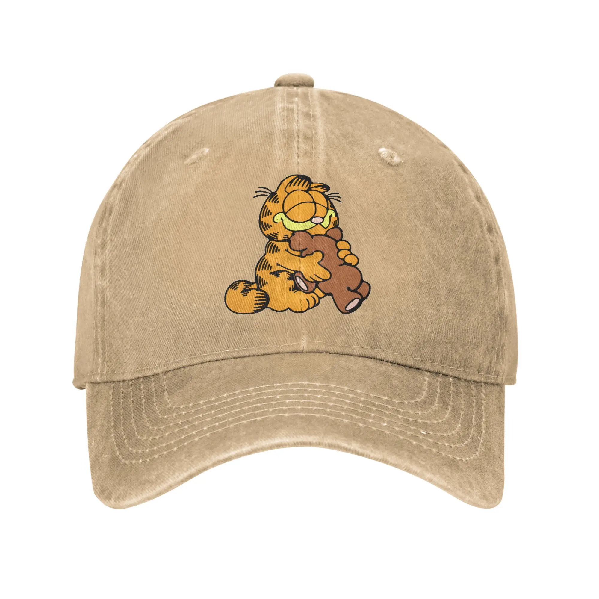 Gorras de Béisbol de Dibujos Animados G-Garfields, Gorras de Mezclilla Retro Desgastadas, Gorras Suaves Sin Estructura para Correr al Aire Libre, Unisex, para Golf
