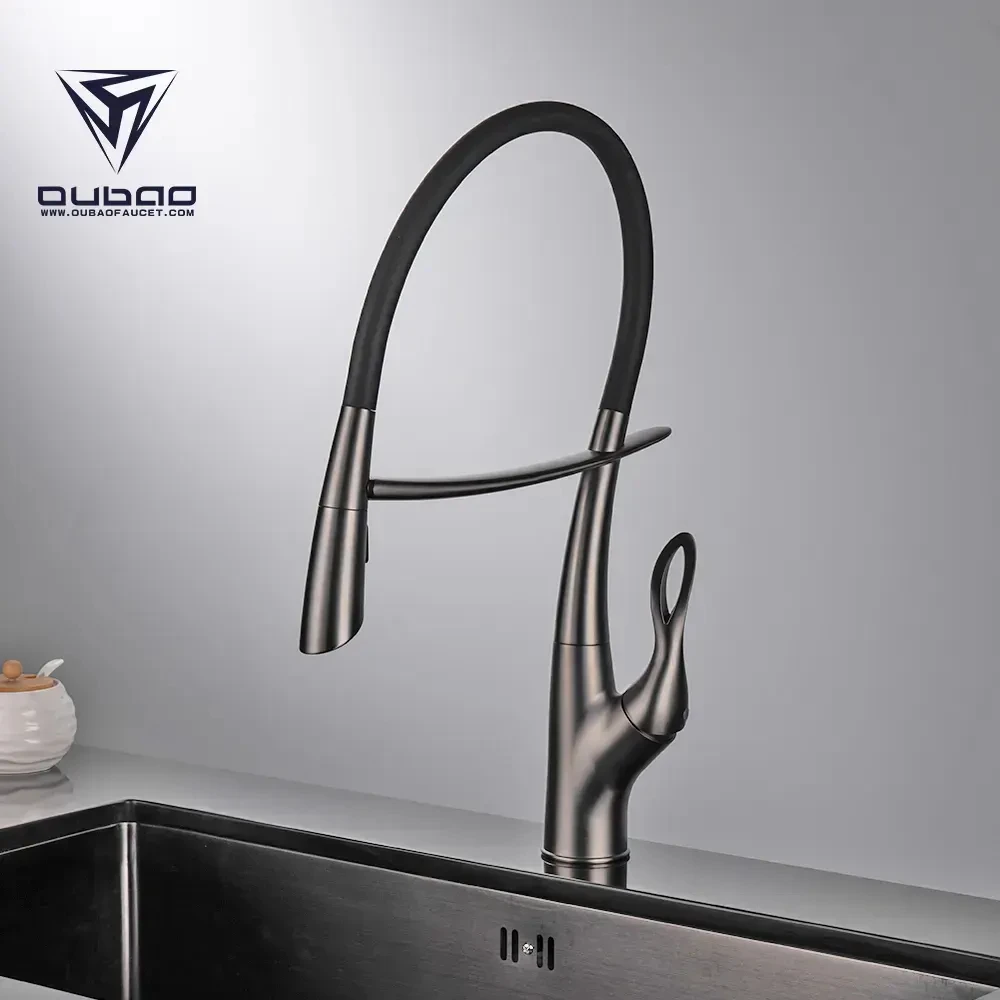 

New unique gun gray style household and commercial kitchen faucet