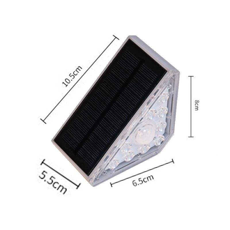 Solar Escadaria Paisagem Iluminado Luz De Superfície, Sensor À Prova D' Água, Ao Ar Livre, Pátio, Luzes Do Piso No Chão, Iluminação Passos