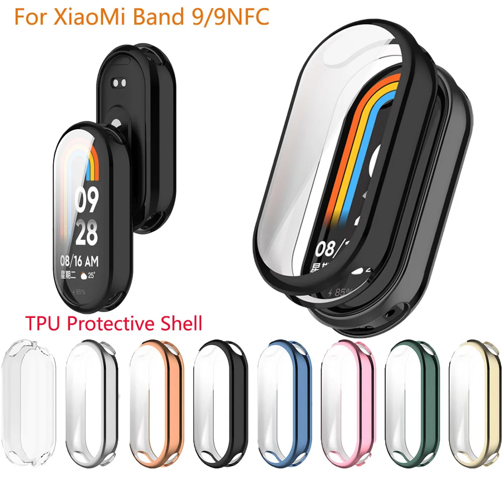 For Xiaomi Mi Band 9 9NFC TPU Anti-fall Protective Case Cover Mi Smart Band 9/9NFC TPU Protector Casing Shell Silica Gel Cases