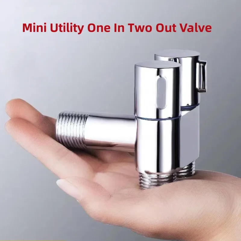 

Dual Control Angle Valve Water Separator for Mini Washing Machine Toilet Spray Gun & Companion Faucet Independent Switch