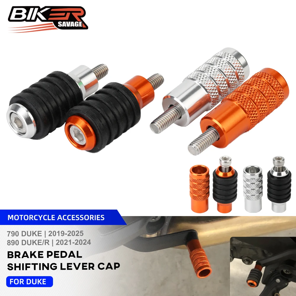 

Brake Pedal Shifting Lever Cap For 790 890 DUKE R 1290 Super 2016-2024 Toe Pegs Step Plate Covers Adapter Motorcycle Accessories