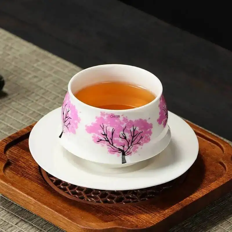 Sakura Color-changing Cup with Hot Water Kung Fu Tea Cup Reception Cup