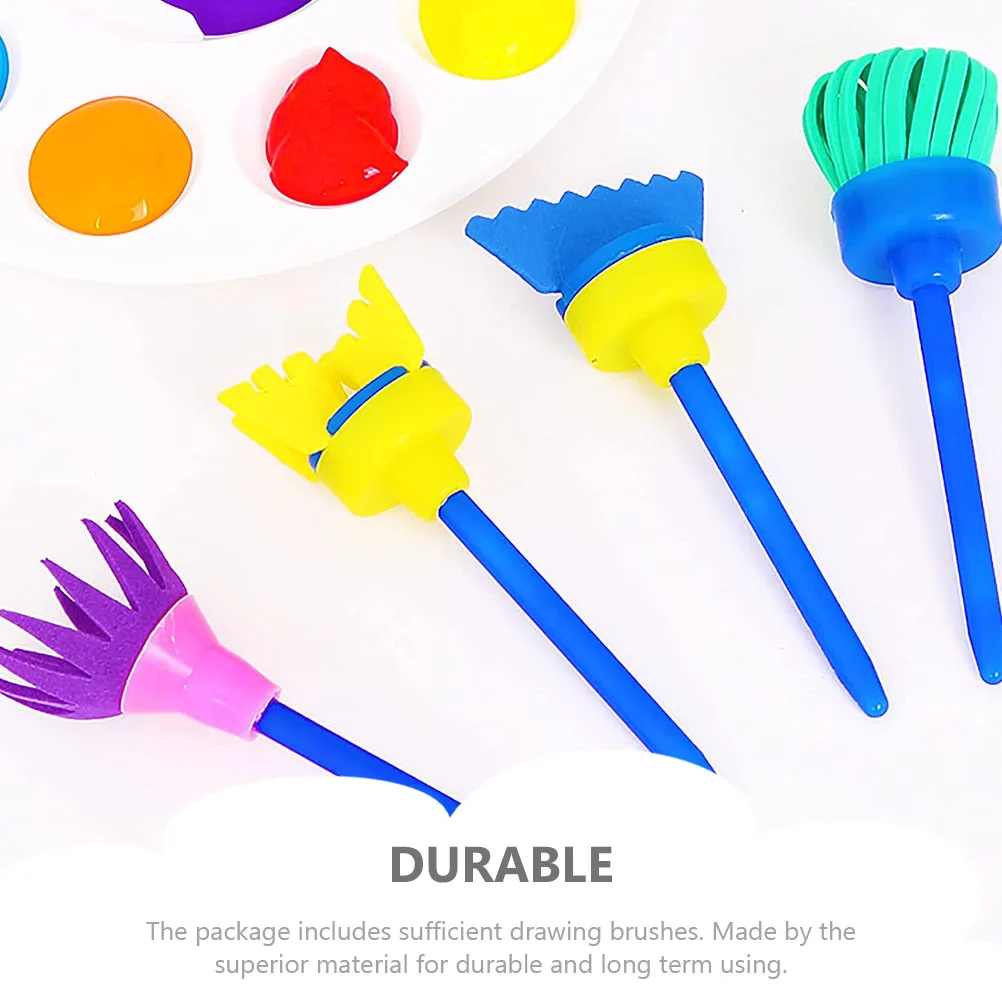 1 Set Sponge Painting Drawing Diy Accessories Premium Handle Long-Lasting Creative Hobby Supplies For