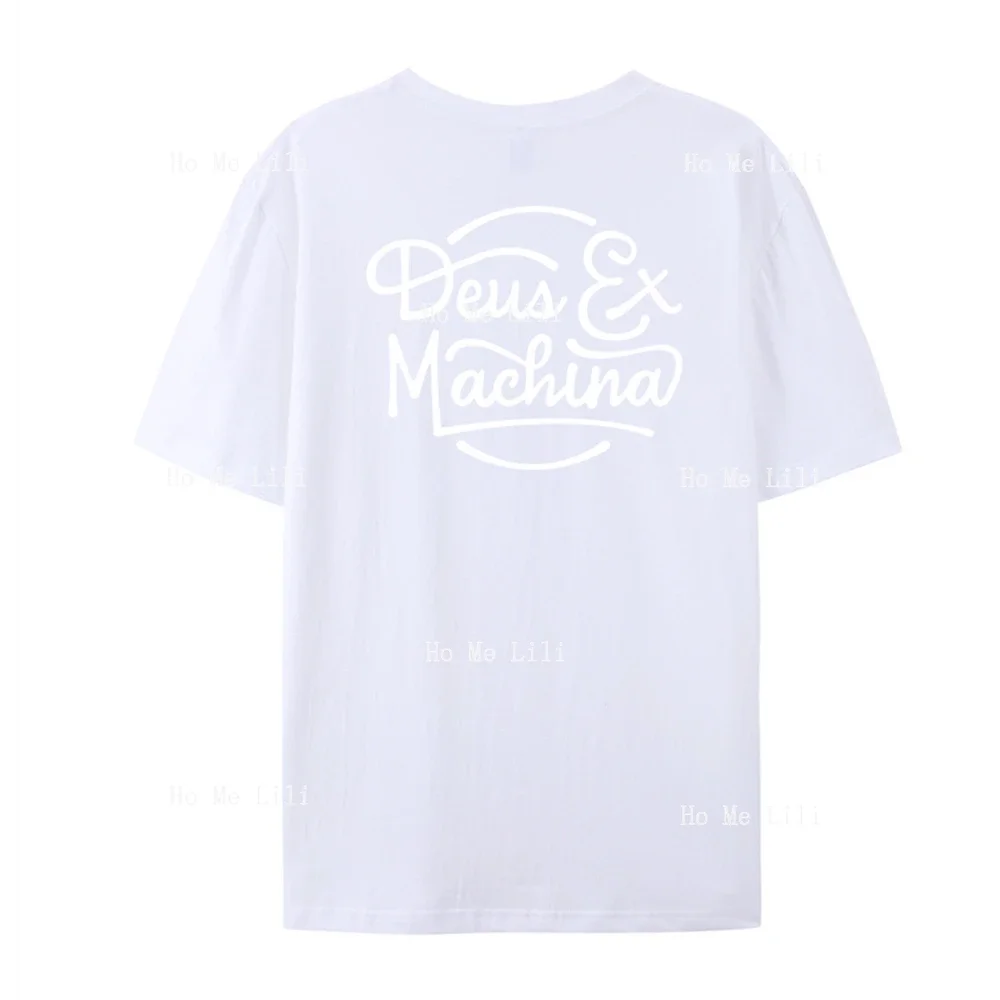 D-E-U-S Ex English Letters Machina 100% Cotton Printed T-Shirts