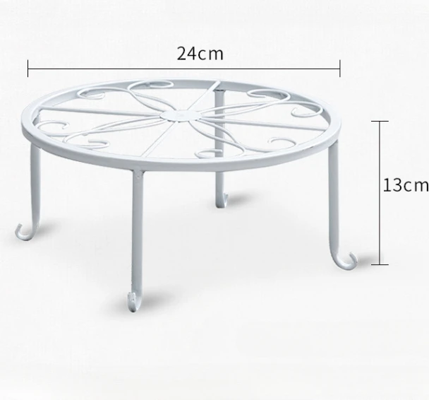 2-Tiered Tall Plant Stand Metal Plant Shelf Supports Rack for Indoor Outdoor Home Decoration