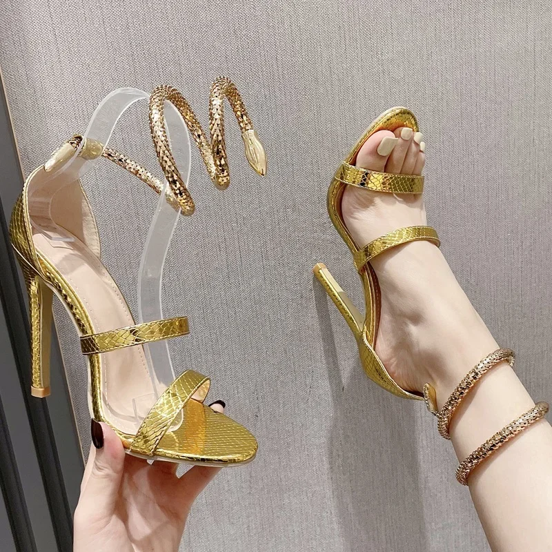 Eilyken Street Style Open Toe Ankle Strap Women Sandals Sexy Hollow Out Thin High Heels Banquet Prom Summer Shoes