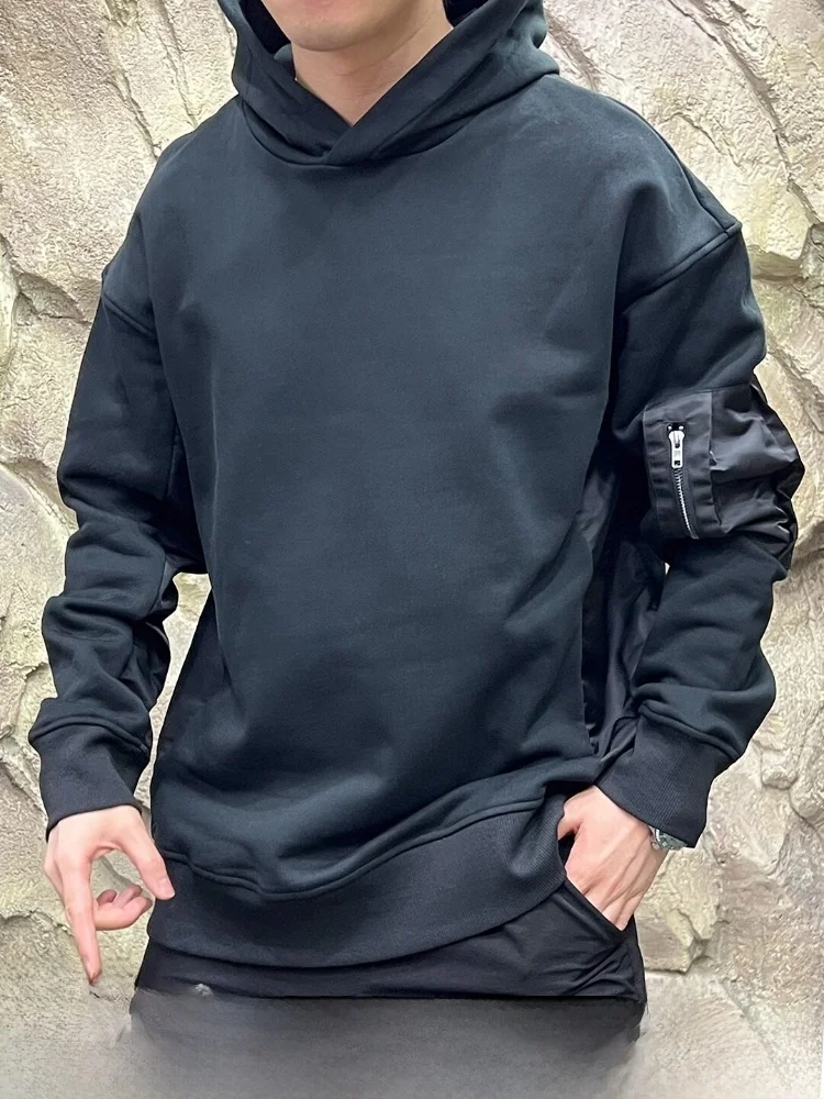 

Heavyweight Cotton Hoodie Men's Autumn Winter Casual Washed Breathable Large Size Hooded Sweatshirt Trendy Zipper Style Warmth