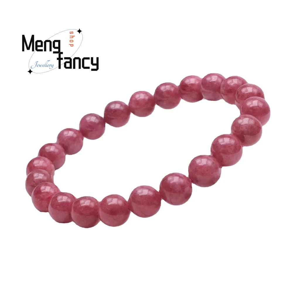 Natural Rose Stone Phyllite Simple Elegant High-grade Bracelet Exquisite Couple Fashion Jewelry Sexy Young Girls Holiday Gifts