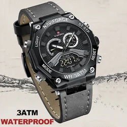 NAVIFORCE Brand Men Watches High Quality Luxury Waterproof Quartz Wristwatch Luminous Digital Alarm Clock Relogio Masculino 2023