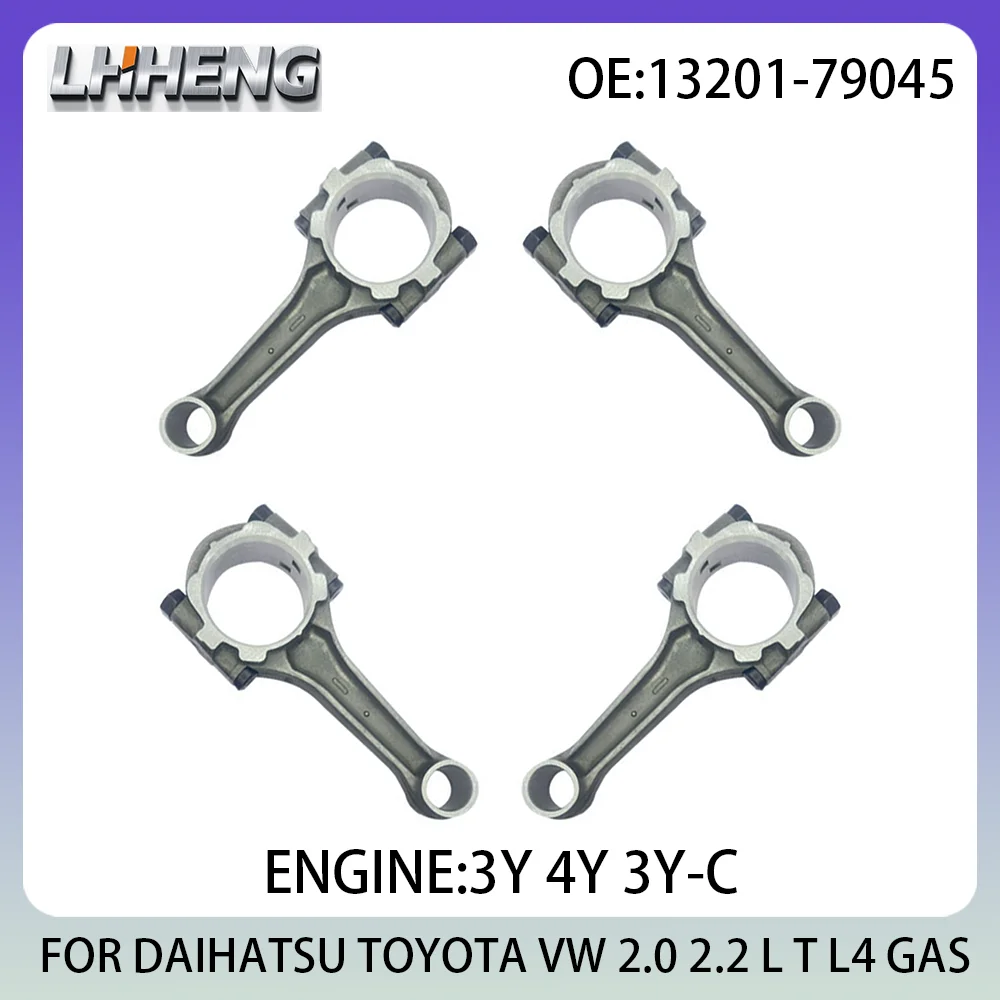 

4PCS Connecting Con Rod New Set FOR DAIHATSU TOYOTA DYNA HIACE HILUX MODEL VW 2.0L 2.2L 2.0 2.2 L T GAS 82-94 3Y 4Y 13201-79045