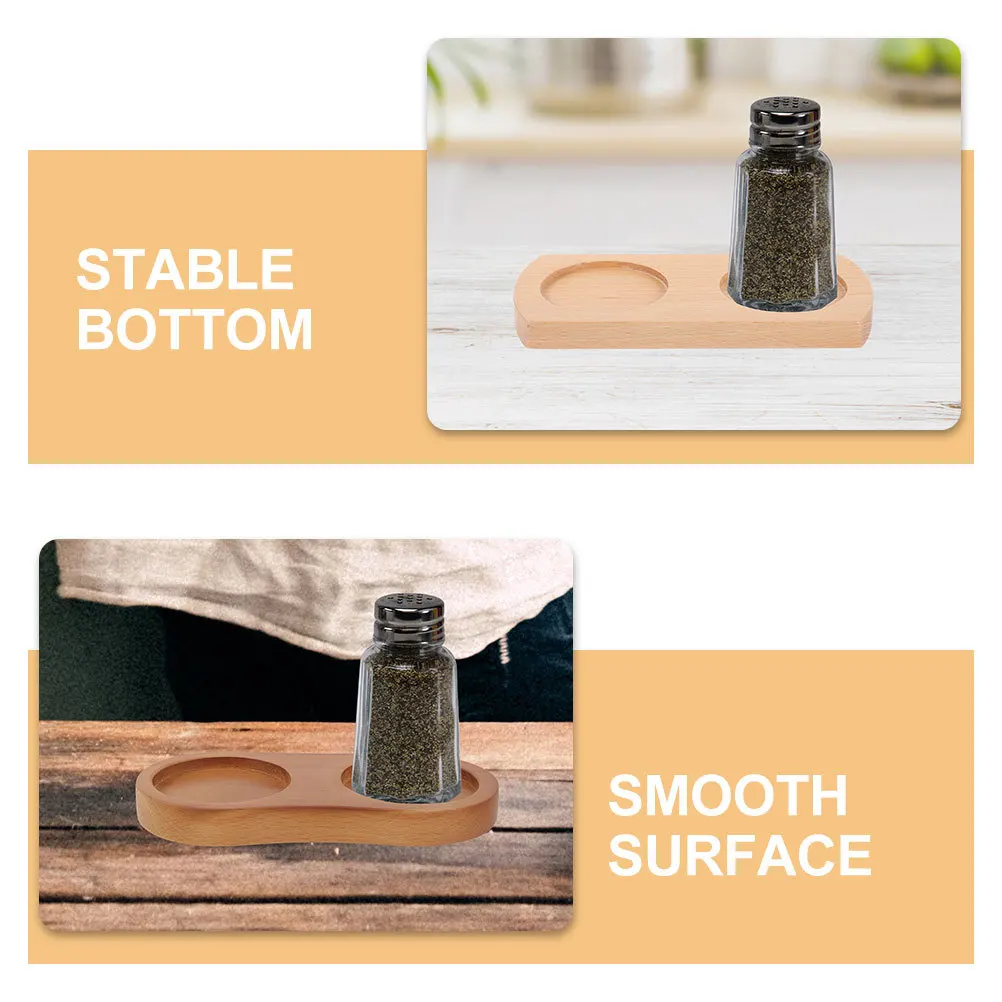 2 قطعة صينية فلفل من الخشب الصلب مريحة غير قابلة للانزلاق لحماية السطح ملحقات المطبخ الأنيقة صينية فلفل #1