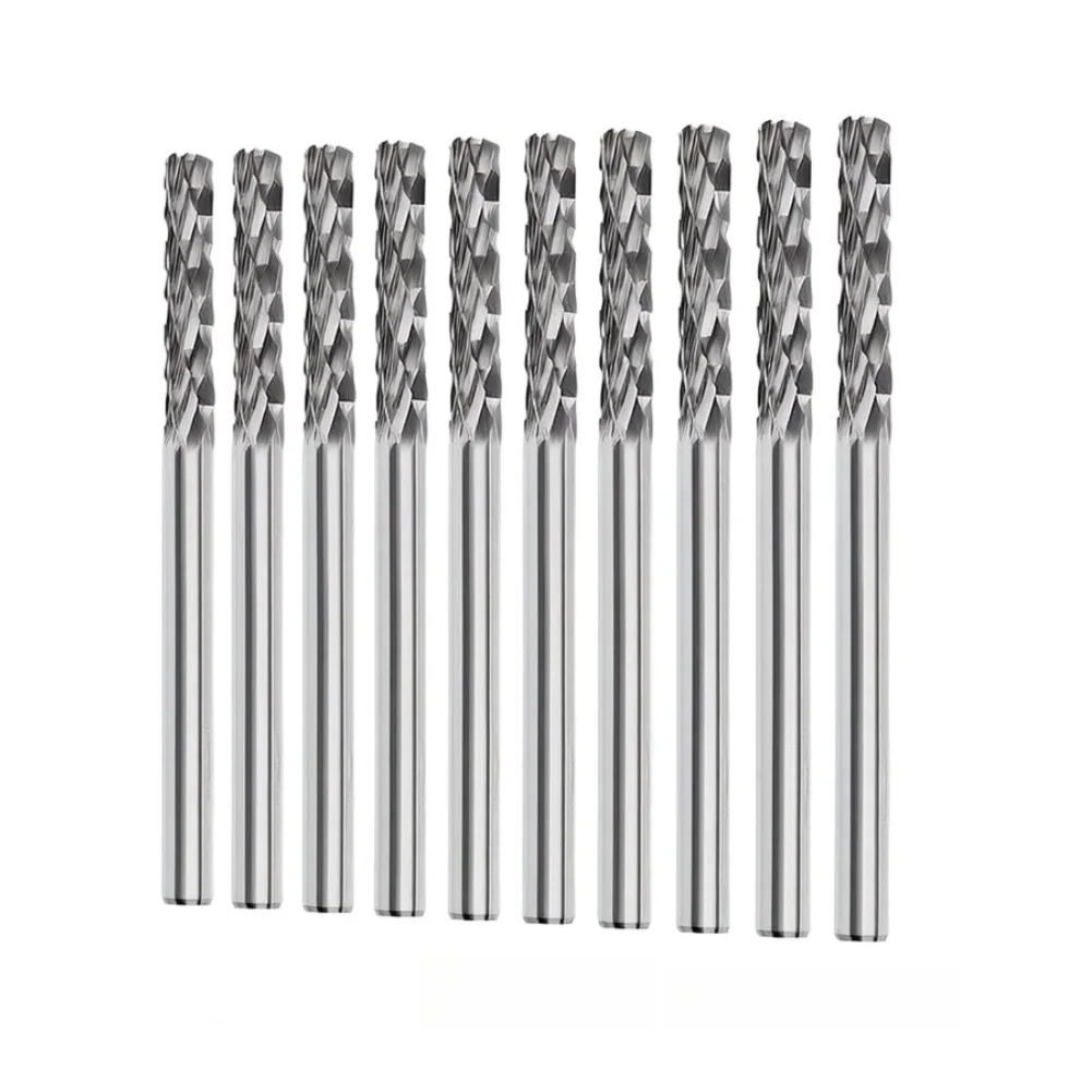 10PCS C Type 3mm Shank for carbide Rotary Burr for Metals Marble Jade and More for non Metallic Materials 10PCS