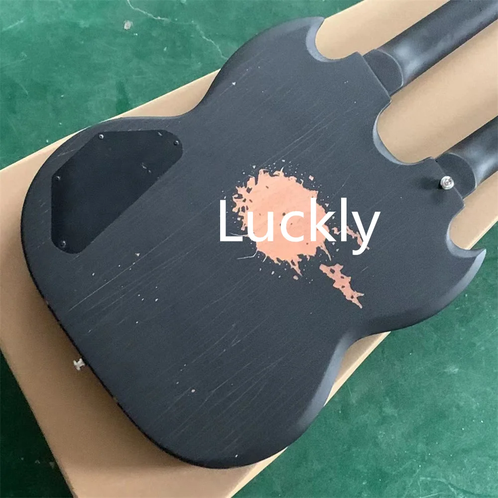 In stock High-end custom SG400 double head electric guitar performance grade double neck SG guitar can be customized 12 string