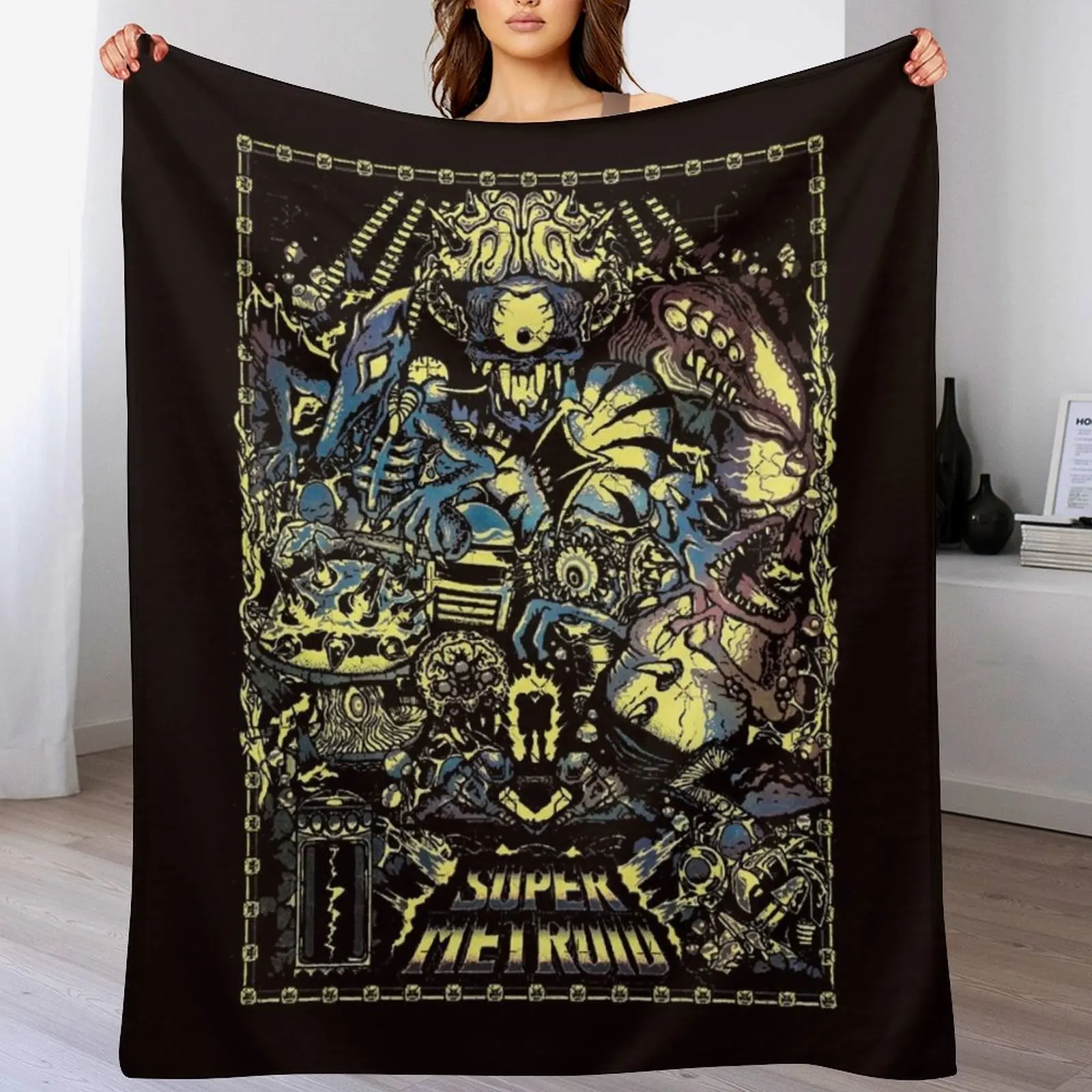 

Super Metroid Legacy Type C Throw Blanket