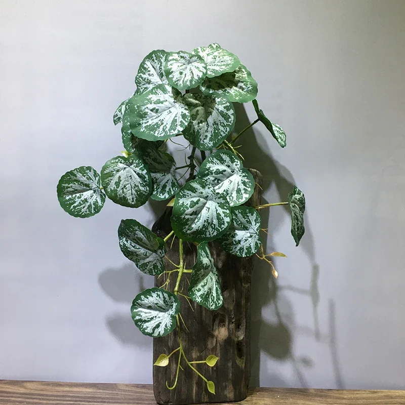 Große 22'' Künstliche Hängen Pflanzen Gefälschte Farne Blätter Kunststoff Begonie Leafs Wand ForHome Zimmer Garten Hochzeit Girl – Detail 8
