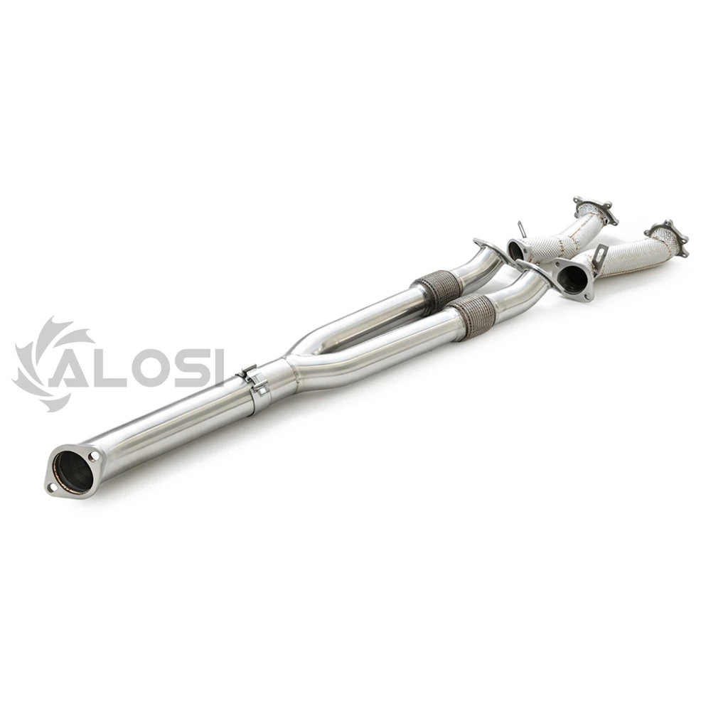 Exhaust head with Y-shaped front section for Nissan GTR R35 3.8t Stainless steel exhaust head with insulation layer, high-perfor