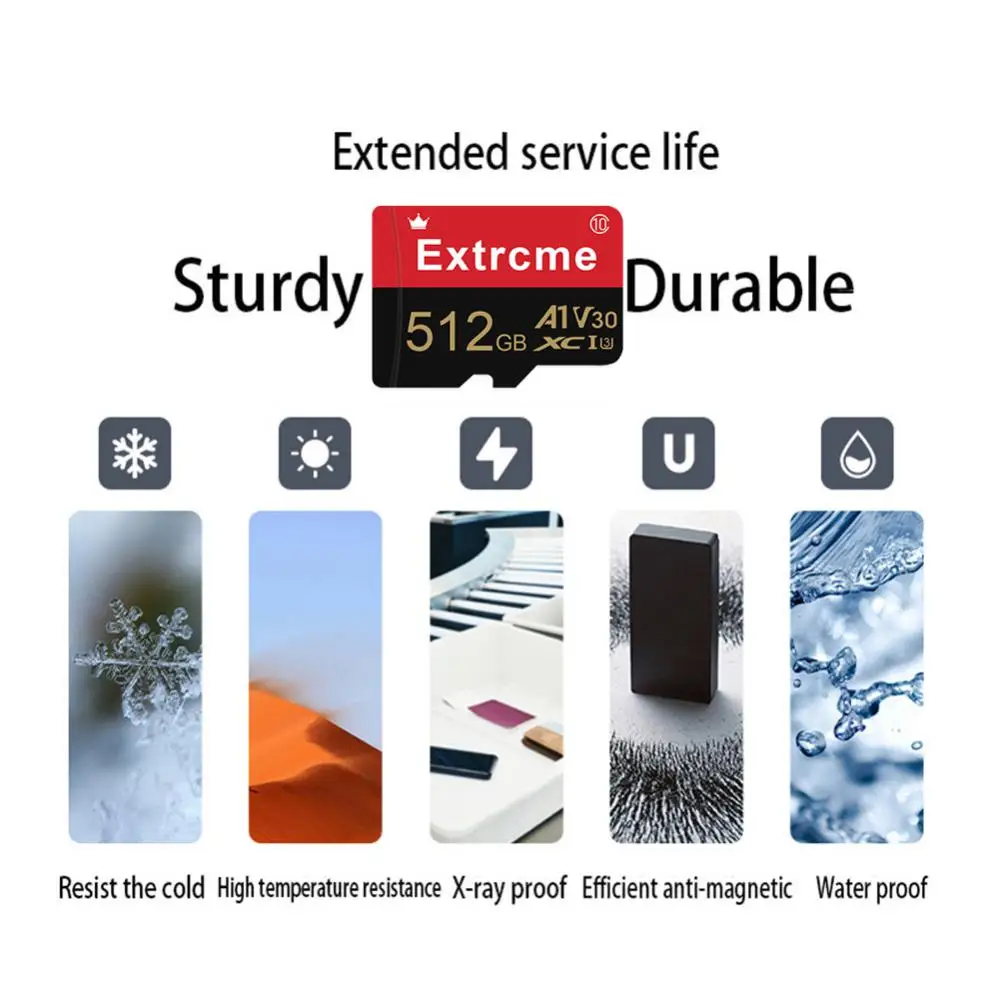 Ultra micro TF SD Card 128GB 256GB 512GB A1 U3 SD Card 2TB SD TF Flash Card Memory Card Class 10 for Phone