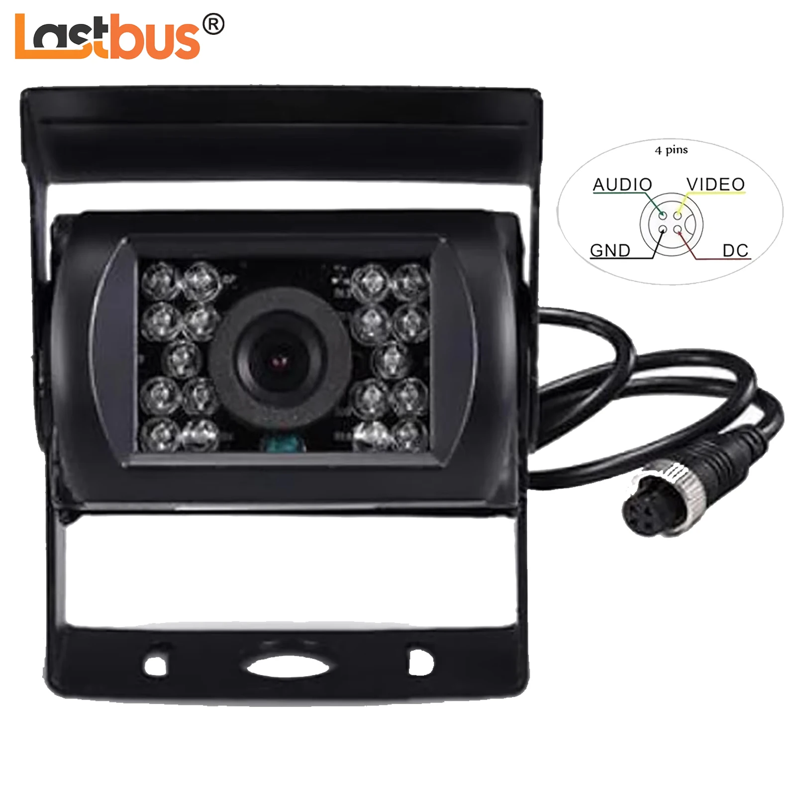 

Lastbus AHD 1080P Reversing CCD Backup Camera Heavy Duty Metal Case 18 IR With Microphone Mirror Image Waterproof For Caravan