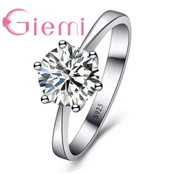 Top Quality 925 Sterling Silver Wedding Gifts For Men Women Promise Rings Simple Arrow Design With Shining Zircon Size5-13