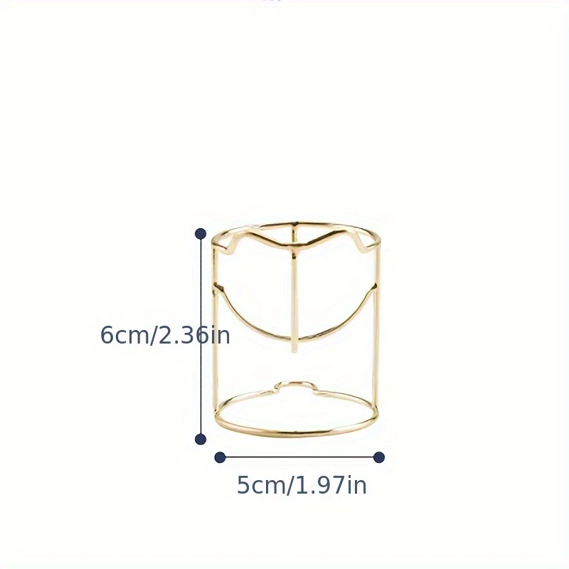 قطعة واحدة من حامل إسفنجة المكياج المعدنية مع رف تخزين منظم الحمام بتصميم أذن القط لملحقات منتفخة التجميل