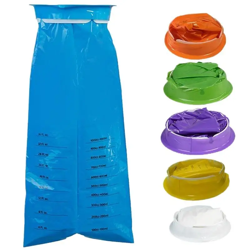25Pcs 1000ML Portable Disposable Travel Car Airplane Motion Sickness Nausea Vomit Cleaning Bag Clean Eco-Friendly Plastic Bag