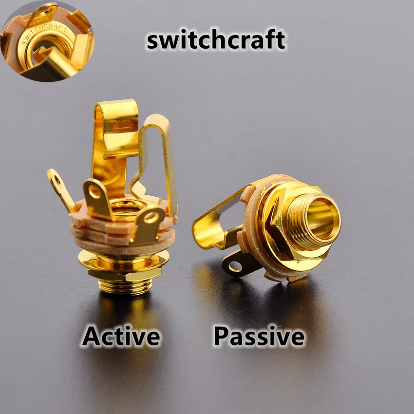 1/4 6.35mm Active/Passive Switchcraft, Pure Tone(Made In USA) and Epiphone (made In Korea) Short Open Output Jack