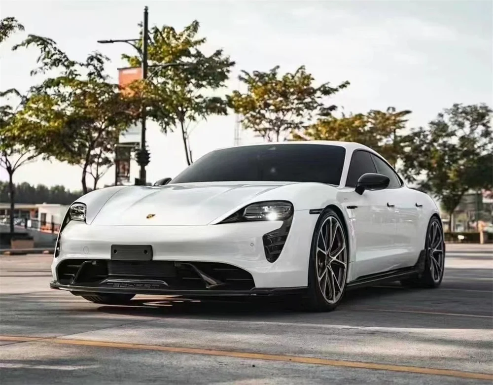 

Used for Porsche Taycan Modified TH Style Car Front Bumper Lip Carbon Fiber Front Lip Body Kit