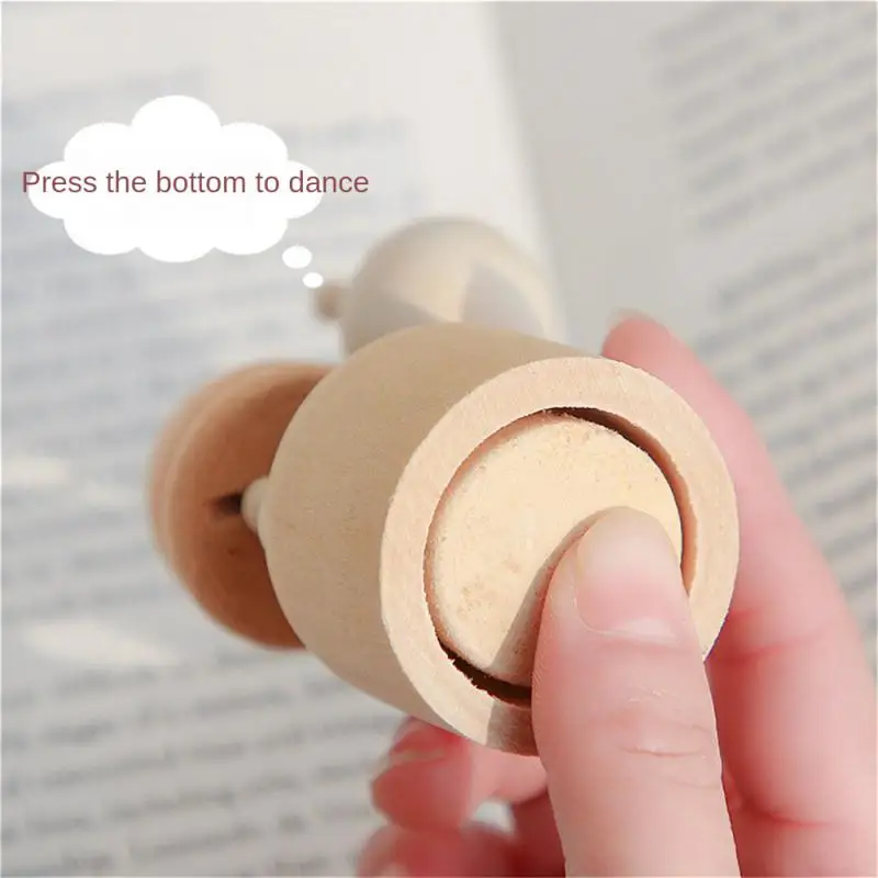 Adorable Wooden Doll Artwork Movable Puppet Desktop Figurine Clown Horse Giraffe Dog Statue Crafts Toy Gifts Home Decoration