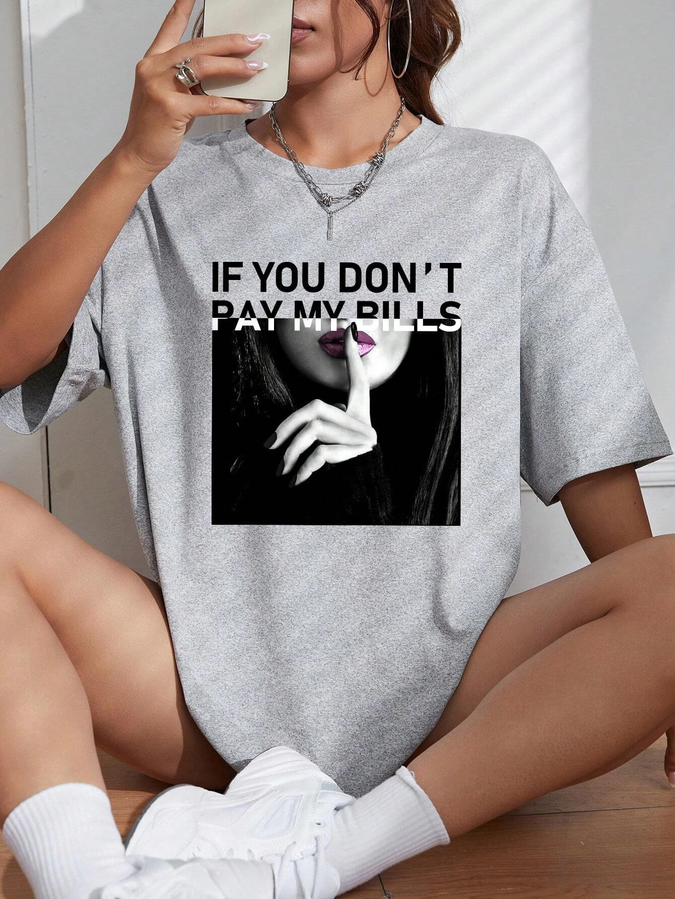 Wenn Sie meine Rechnungen nicht bezahlen drucken T-Shirts Frauen Straße Hip Hop Kleidung Mode