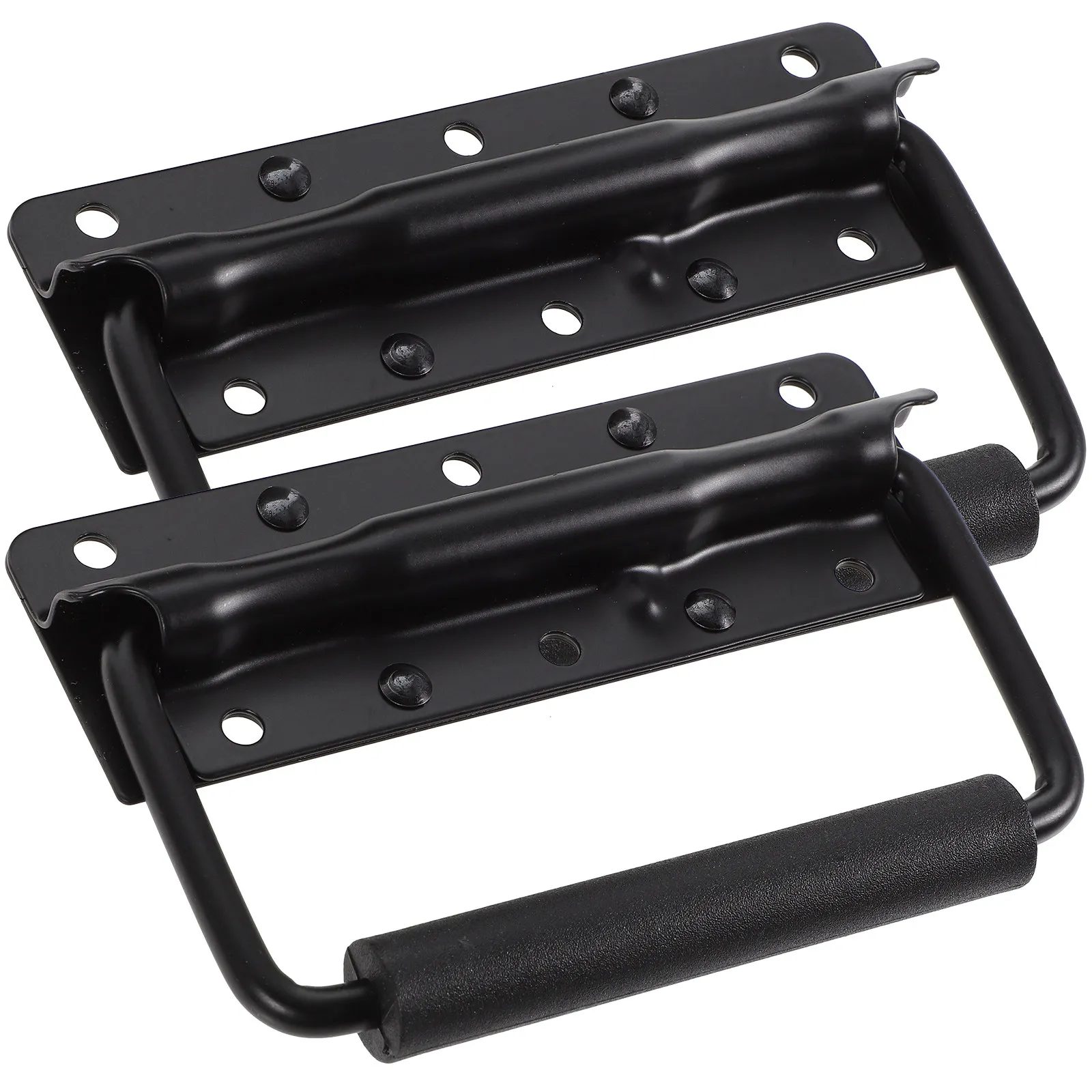2Pcs Spring Loaded Surface Mount Drop Handle for Tool Box Chest Storage Case Heavy Duty Metal Carry Handle Replacement