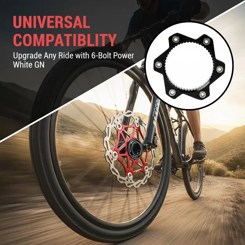 Fahrrad-Scheibenbremsen-Rotor-Adapter von Center-Lock auf 6-Loch-Spannring, Hochleistungsfähig für Mountainbike- und Rennrad-Reparaturen – Detail 9