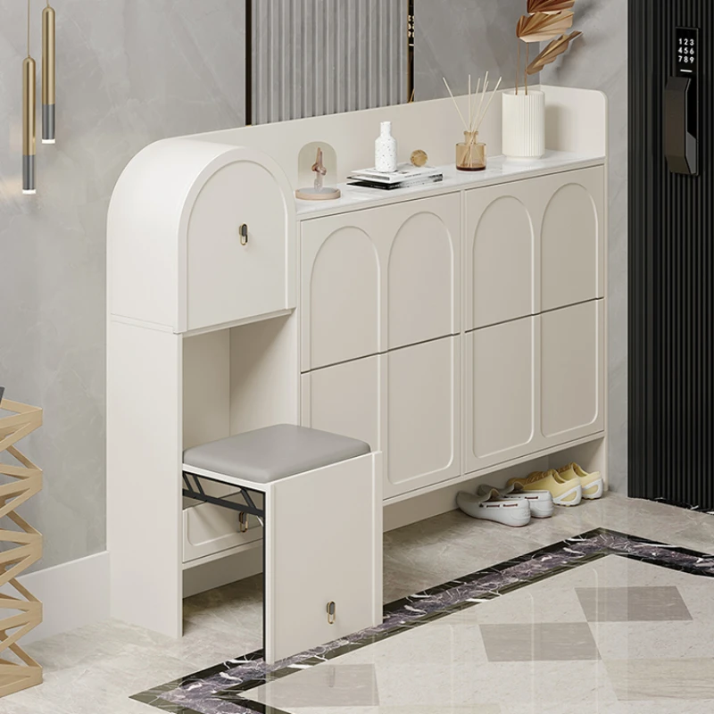 

White Entryway Shoe Cabinet Modern Indoor Ultra Thin Shoe Cabinet Living Room Armario De Zapatos Home Furniture