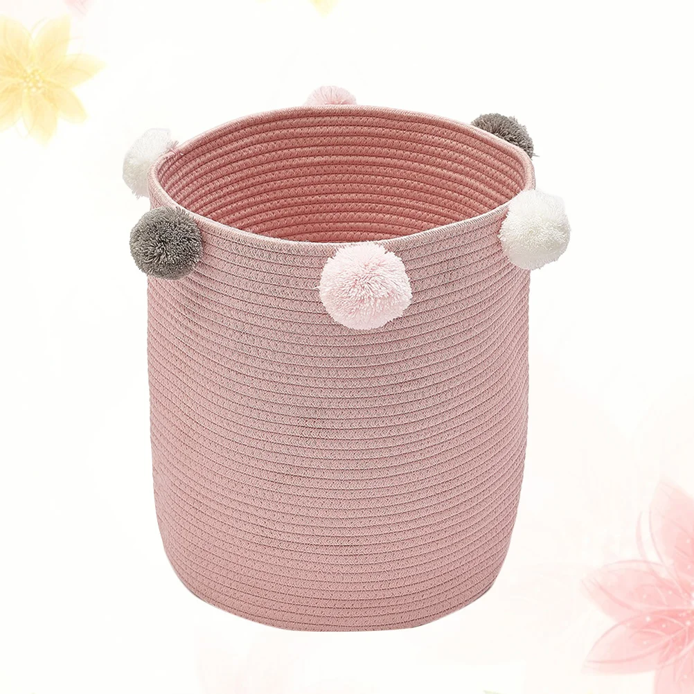 

Round Dirty Clothes Storage Basket Pink Large Capacity Laundry Hamper Bucket For Bedroom Bathroom Closet Room
