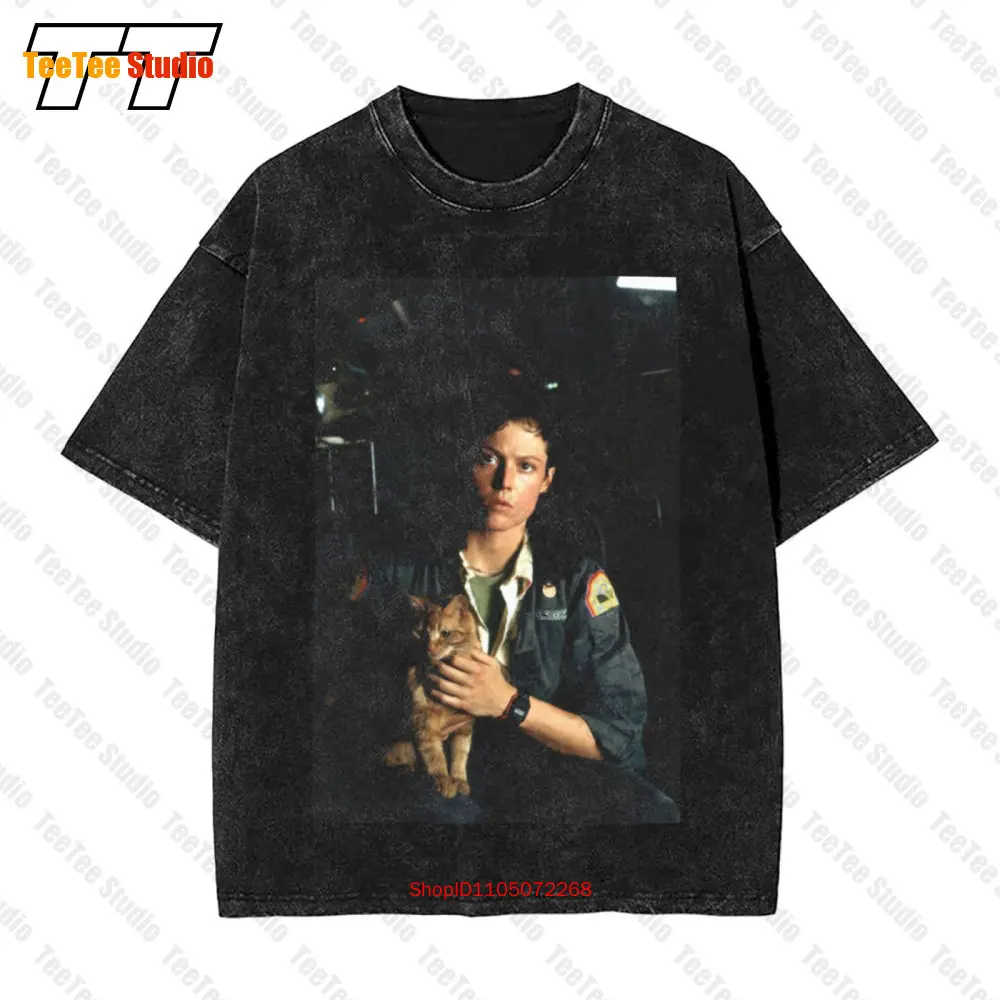Alien Vintage Oversized T-Shirt Ellen Ripley Jonsey Cat Sizes S 5Xl Xenomorph ECR6