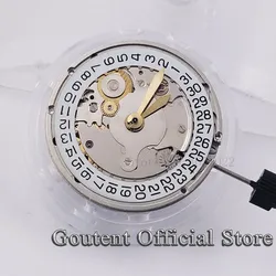 Goutent Silver Watch Movement Direct Replacement Date ETA 2824 Automatic Mechanical Movement