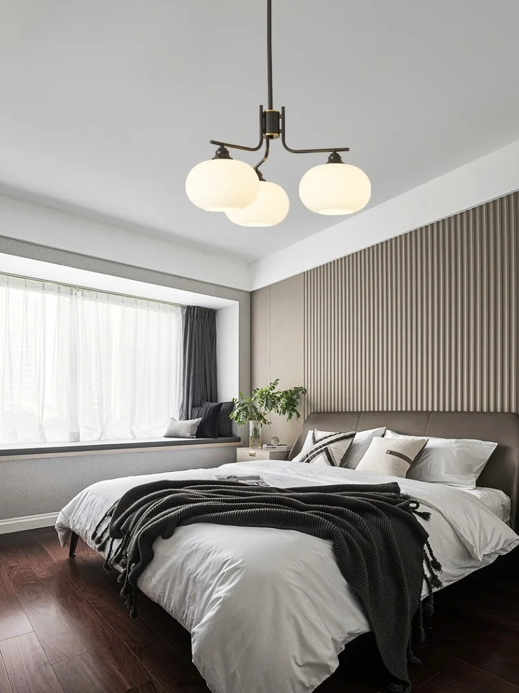 

All copper, American, light luxury, persimmon, chandelier, living room, modern, simple