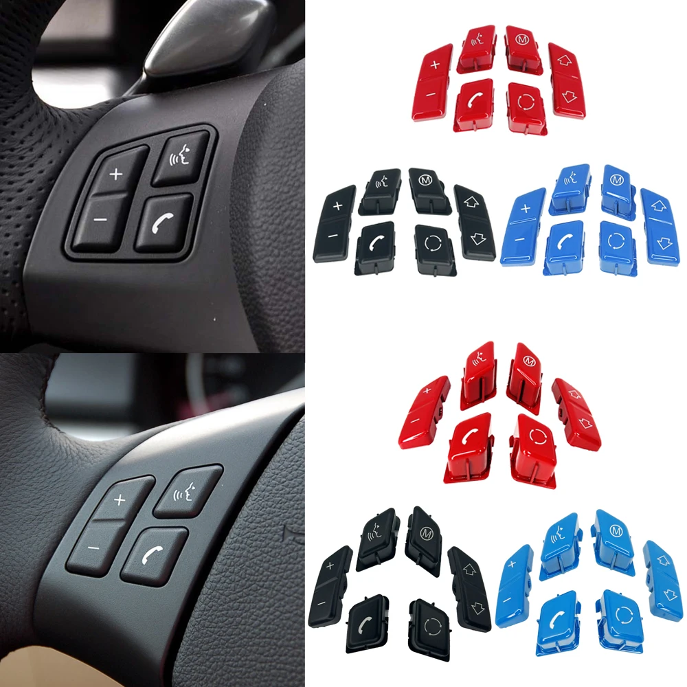 Car Styling Steering Wheel M Button Replacement Cover Fit For BMW 1 3 Series X1 E81 E82 E87 E88 E90 E92 E93 M3 E84 Accessories