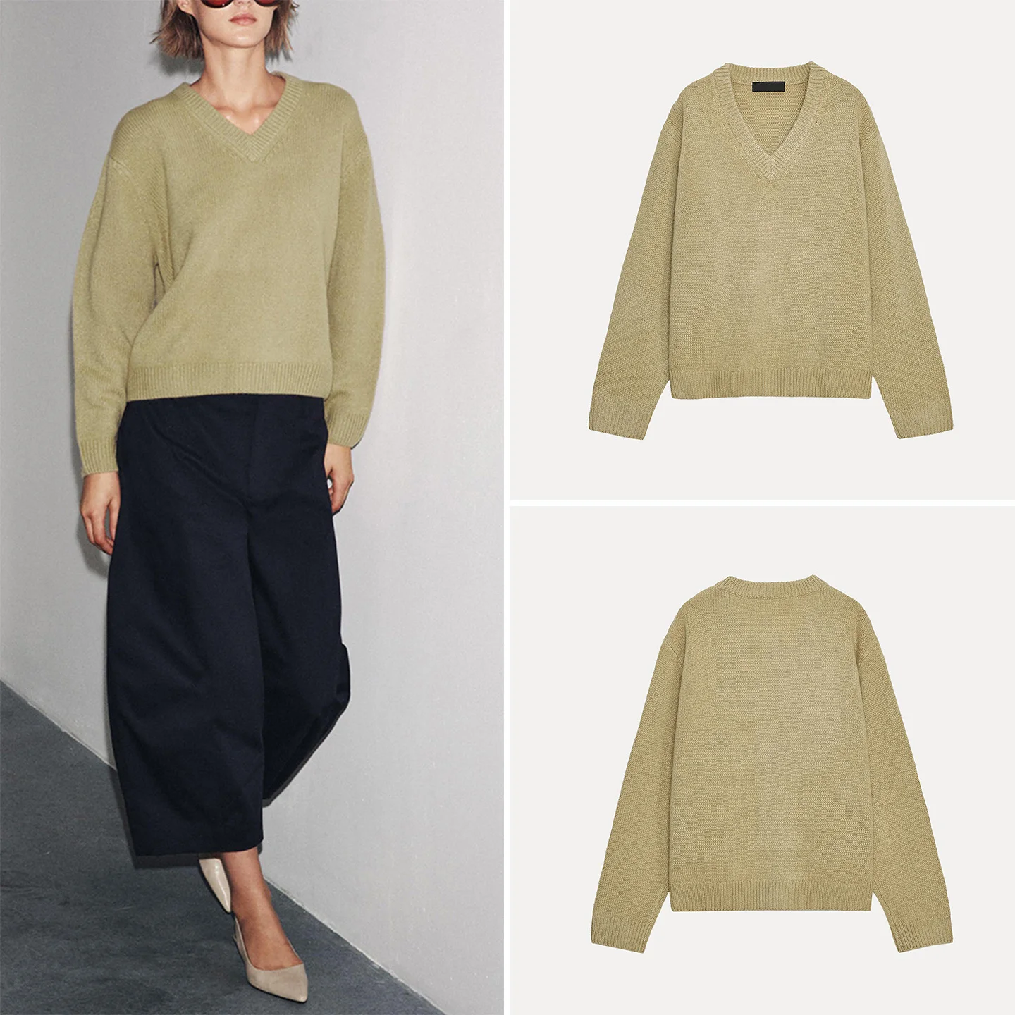 

Z Women's Basic Sle Long Sve V-Ne Knitwear Faionable Individuatic Commute Suitable All Seasons Thermal