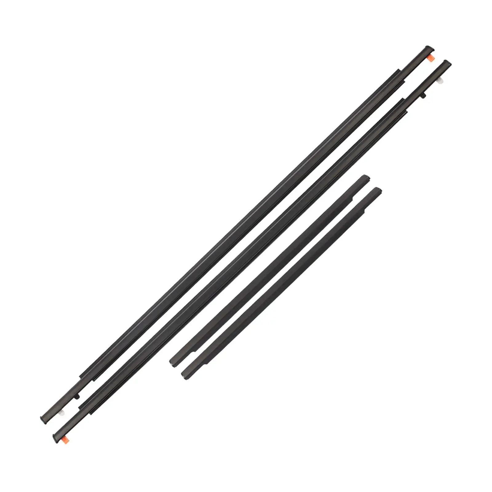 4Pcs Door Window Moulding Trim Seal Belt 68163-35041 Weatherstrip Directly Replace Durable 68161-35073 68164-35041