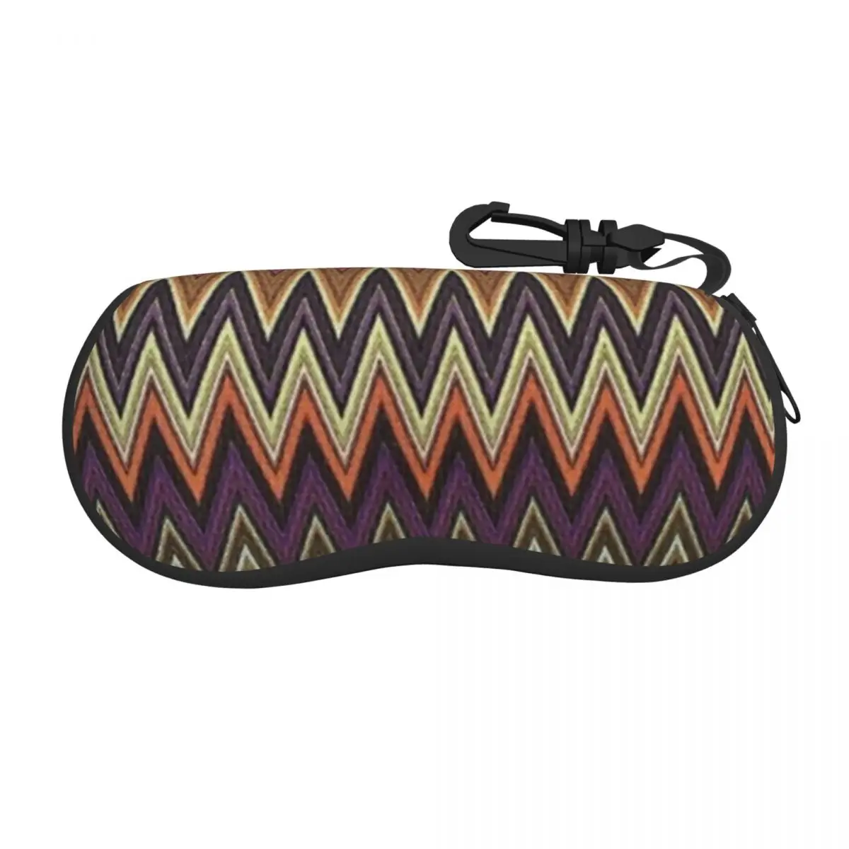 

Zigzag Continuous Design Shell Eyeglasses Protector Cases Cool Sunglass Case Geometric Camouflage Glasses Bag