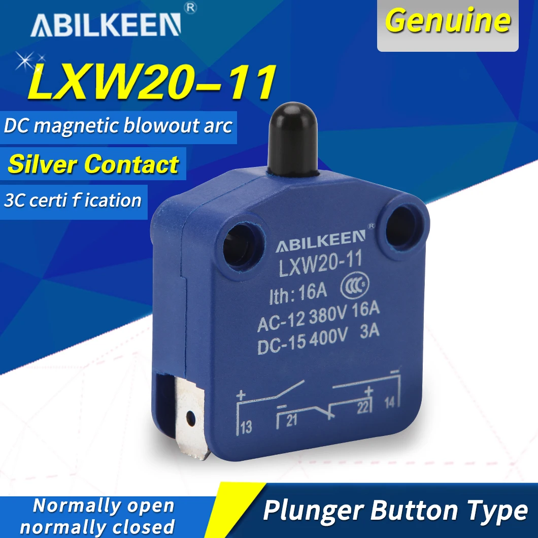 ABILKEEN LXW20-11 Magnetic blowing microswitch Column press type Self resetting Travel limiter Small magnetic gas push