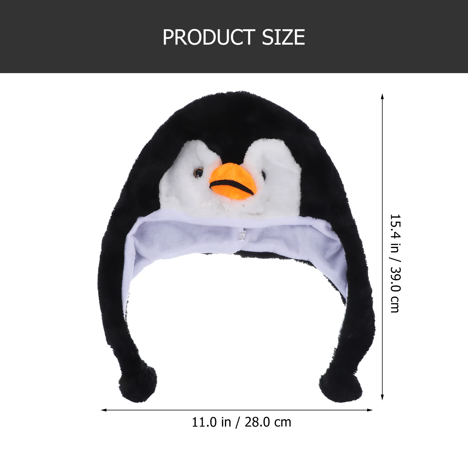 Cute Penguin Hat Halloween Boy Girl Vintage Cartoon Animal Hat Winter Ski Style Hat Mascot Plush Warm Cap Hat Warmer For Party