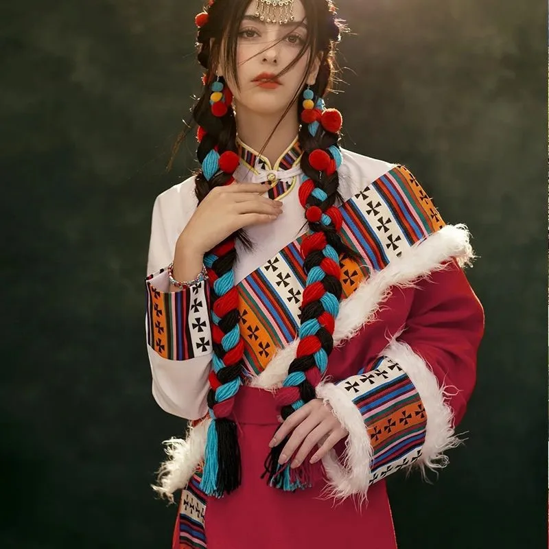 Xishuangbanna Photo Trip Shoot Chinese Style Tibetan Clothing New Traditional Robe