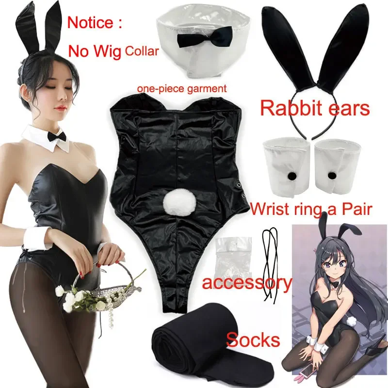 Senior sister saurakaimai cosplay costume Halloween women bunny girl cosplay wig clothes size m/XL