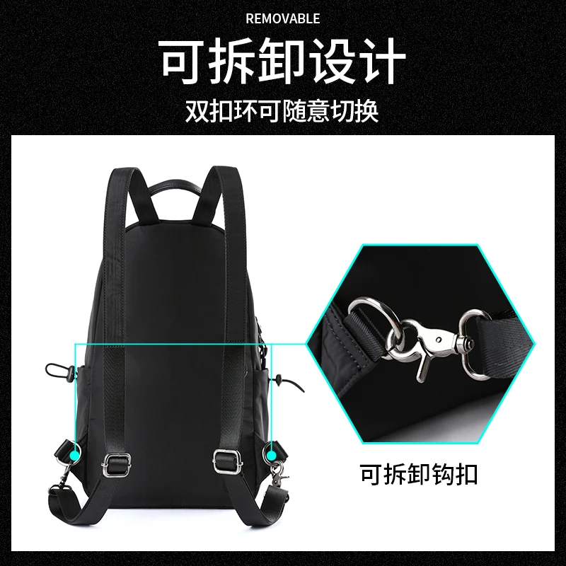 Mini Backpack Men Fashion Waterproof Large Capacity Young School Student Book Bag Light Weight Outdoor Short Trip Weekend Work