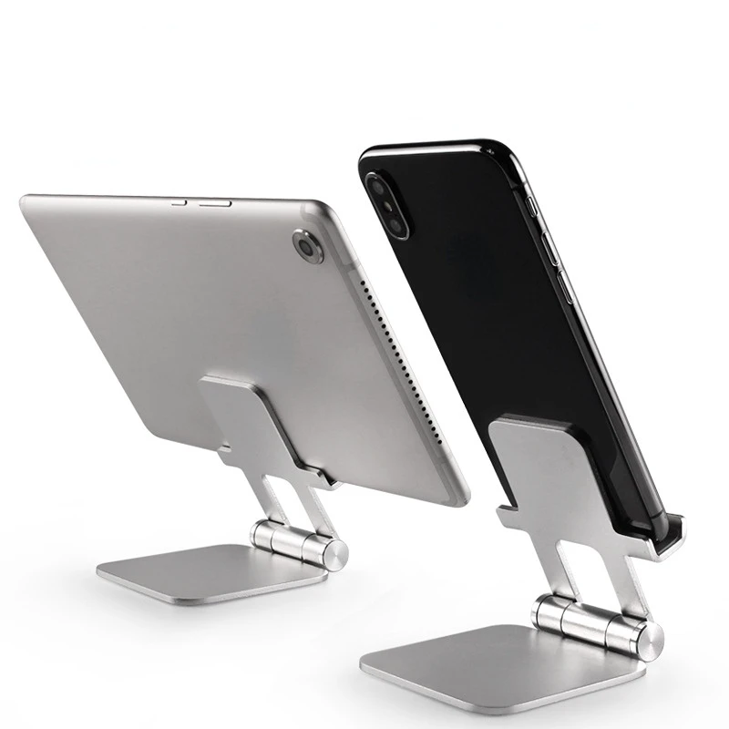 Aluminum Alloy Desktop Mobile Phone Stand Foldable IPad Tablet Support Cell Phone Desk Bracket Lazy Holder for Smartphone Mount