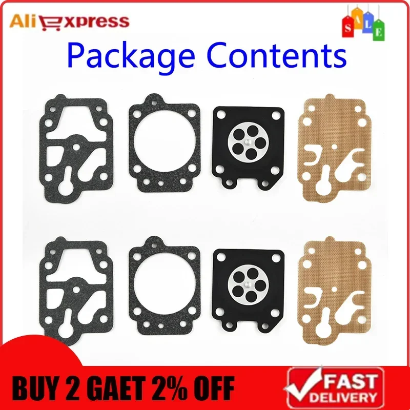 

2set Carburetor Repair Kit Membrane For Brush Cutter Trimmer BT3342, For Shark M25 Garden Power Tool Accessories And Parts