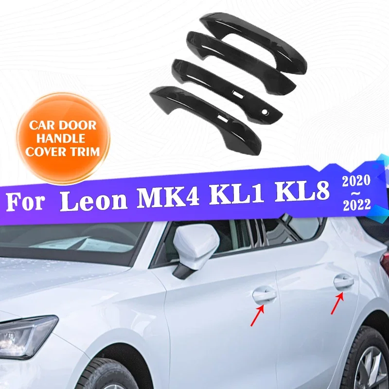 

Car Outer Door Handle Cover Trim For Seat Leon MK4 KL1 KL8 2020 2021 2022 Exterior Accessorie Style Decorate Protective Stickers