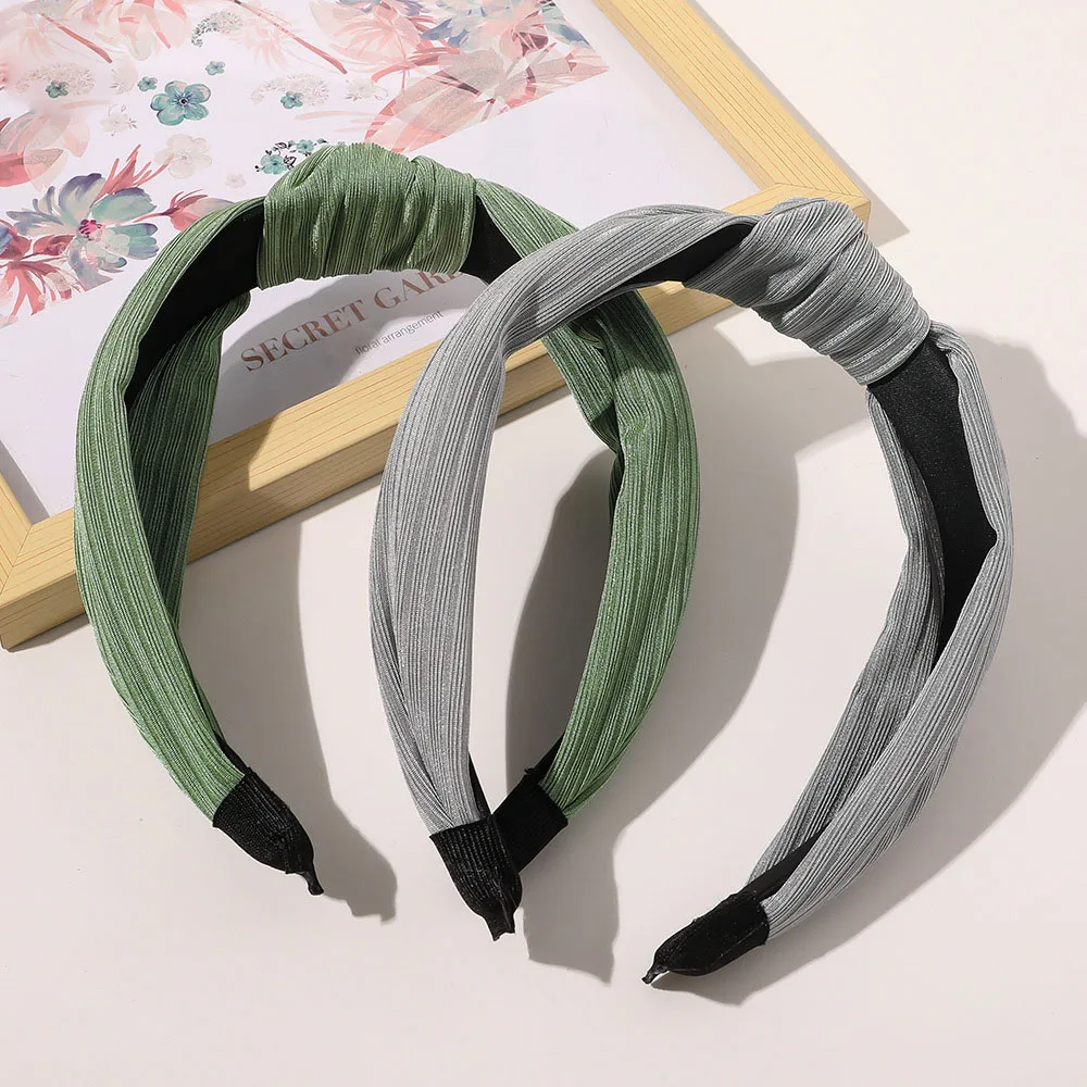 Striped Knotted Headband Advanced Sense Simple  Face Wash Hairband Women Hair Accessories Wholesale